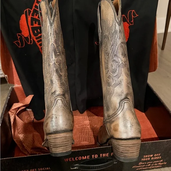 Freebird Woodland Pewter Heeled Boots - Picture 6 of 6